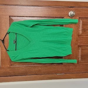 Express John deere green V-neck shirt